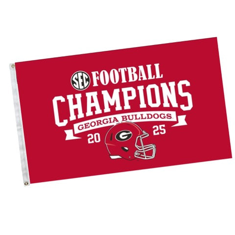 UGA 2025 SEC Champs 3x5 House Flag