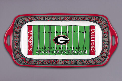 UGA Magnolia Lane Melamine Stadium Platter