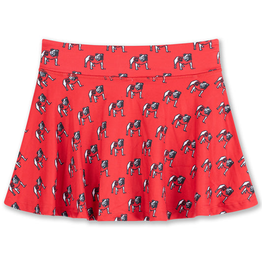 Georgia Bulldogs Youth Printed Flowy Skort