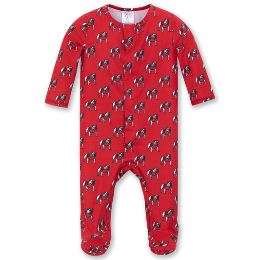 Georgia Bulldogs Magnetic Footie Onesie