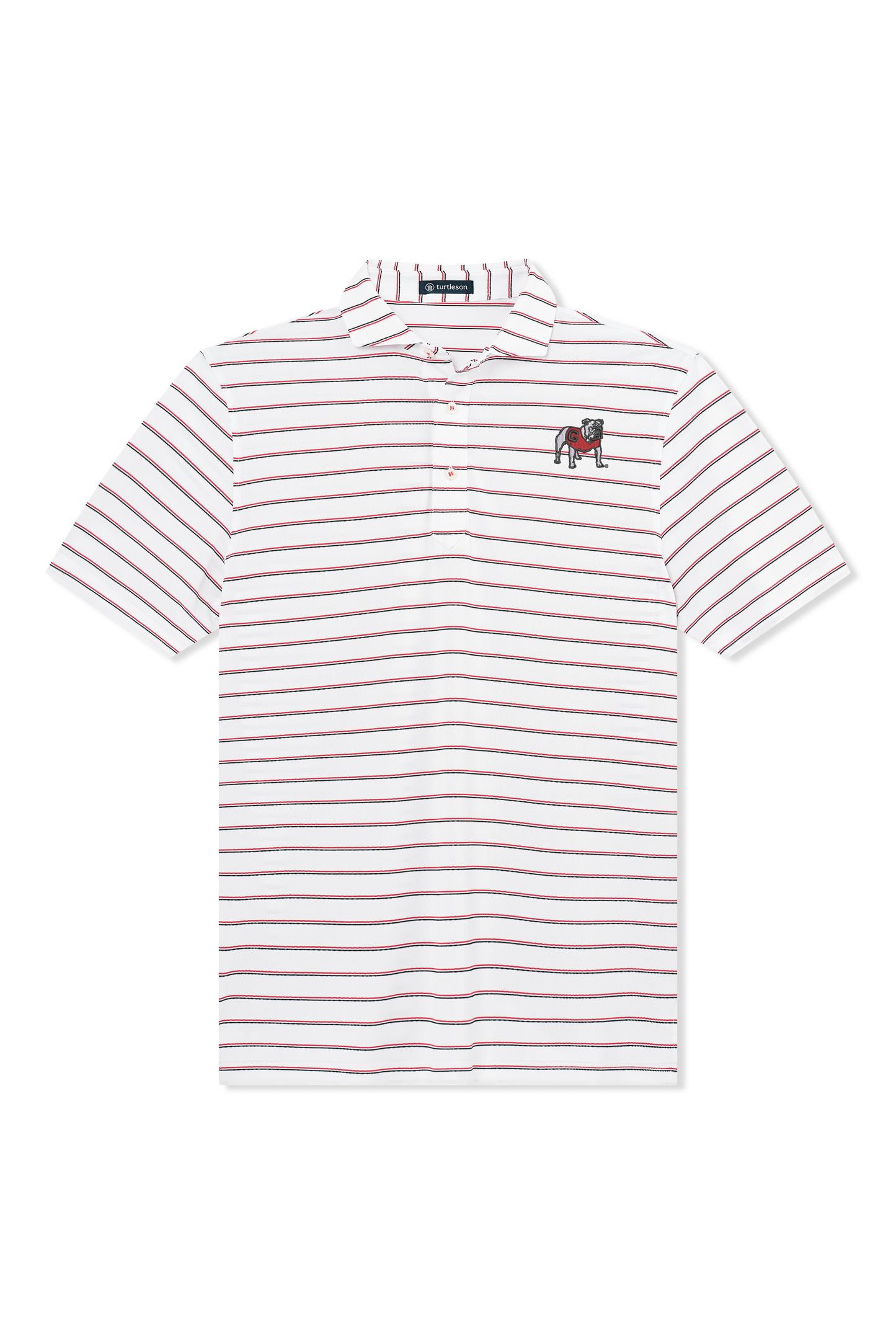 University of Georgia Turtleson Tian Stripe Performance Pique Polo