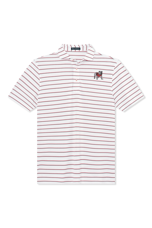 University of Georgia Turtleson Tian Stripe Performance Pique Polo