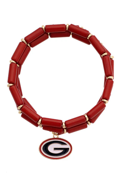 Georgia Bulldogs Logo Beaded Bracelet Set of 3