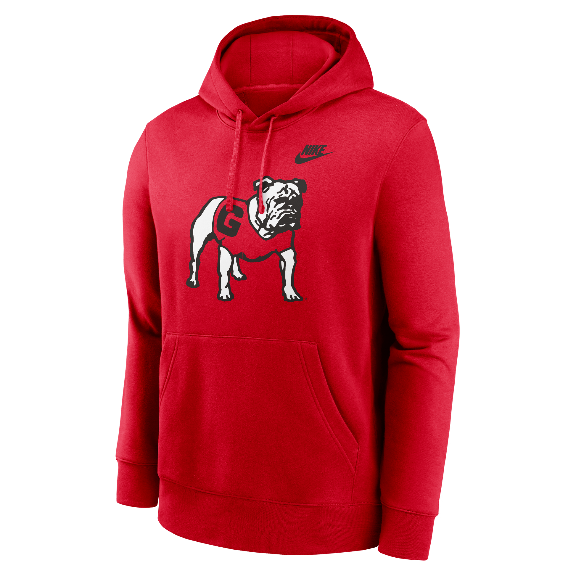 UGA Nike Standing Bulldog Club Fleece Hoodie