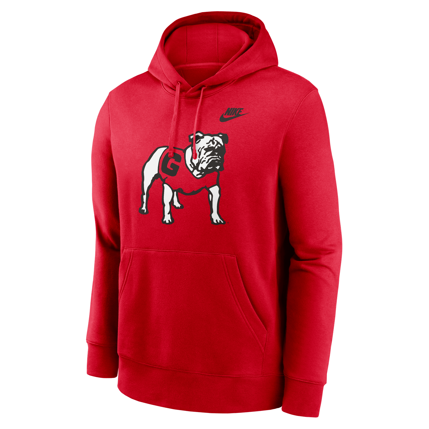 UGA Nike Standing Bulldog Club Fleece Hoodie