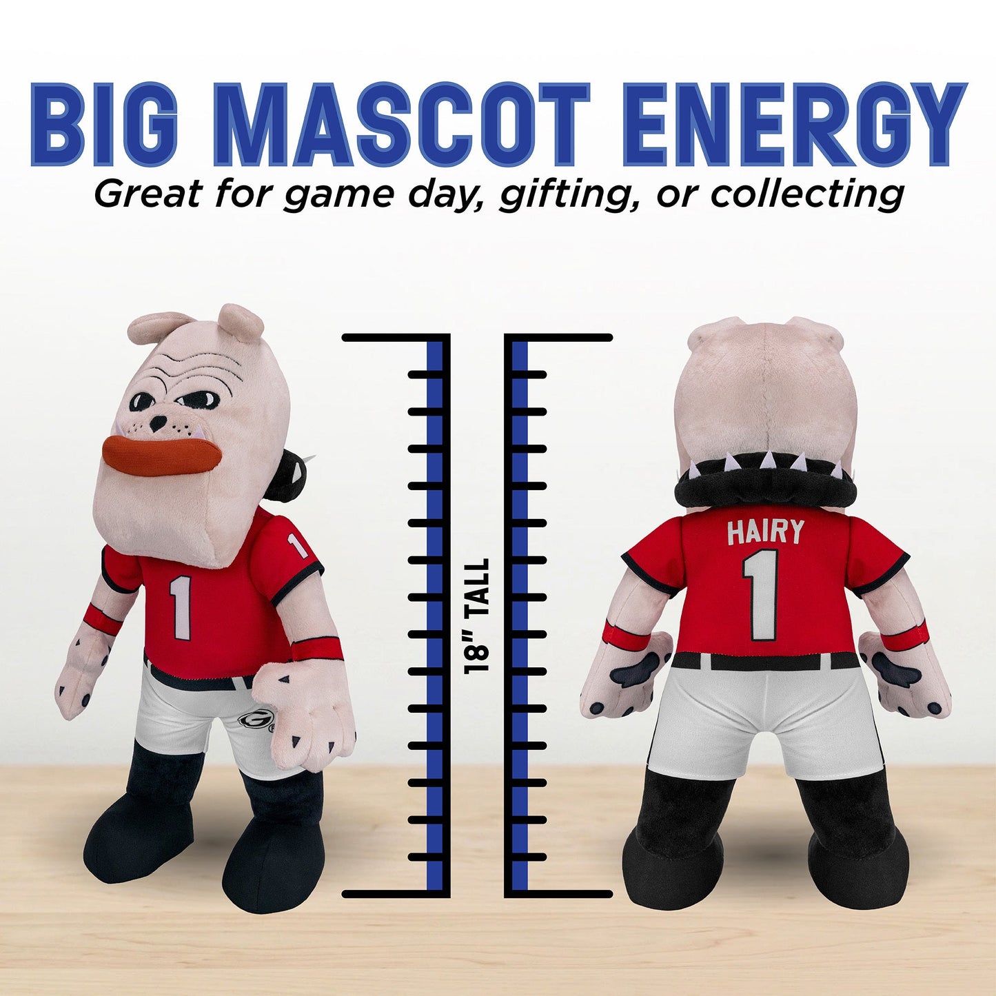 UGA 18" Plush Standing Hairy Dawg