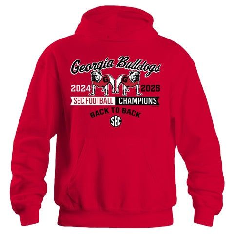 Georgia 2025 SEC Back 2 Back Champs Hoodie