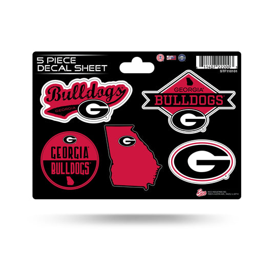 UGA 5 Piece Decal Sheet