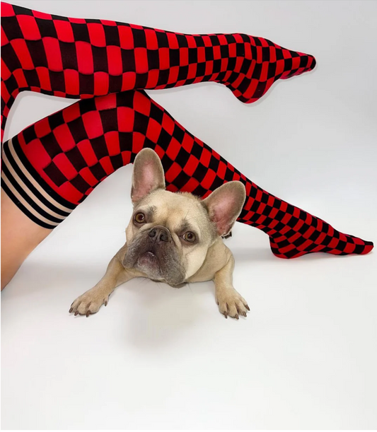 Game Day! - Red & Black Thigh-Highs