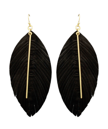 Feather & Bar Earrings