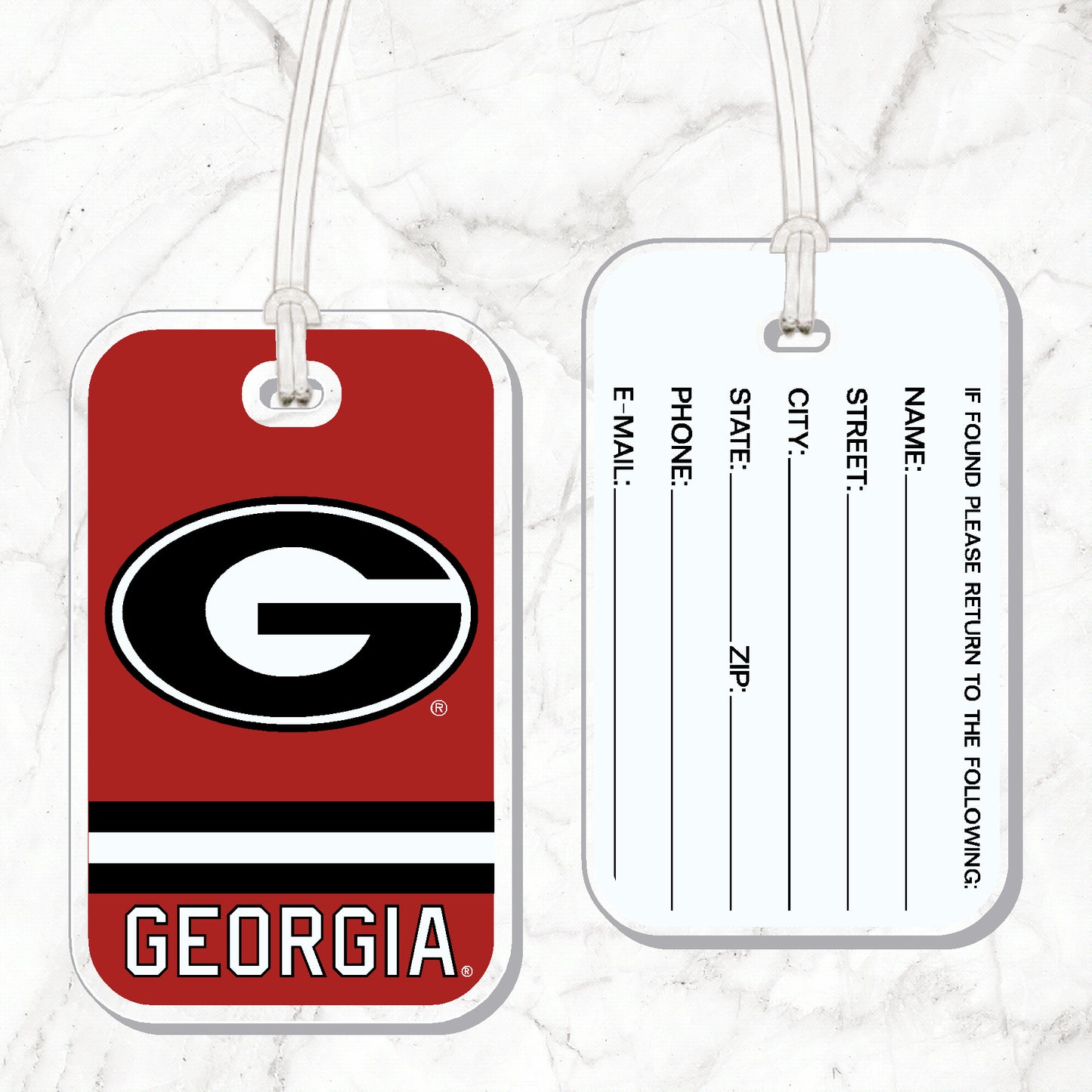 UGA Acrylic Bag Tag