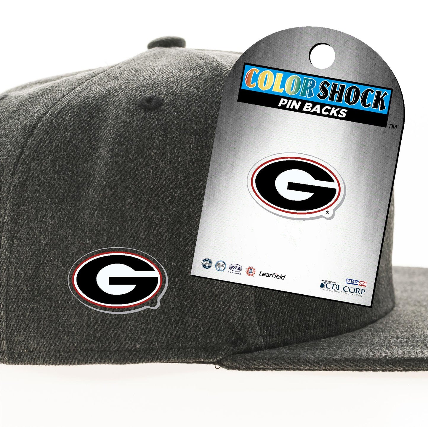 UGA Acrylic Pin Backs