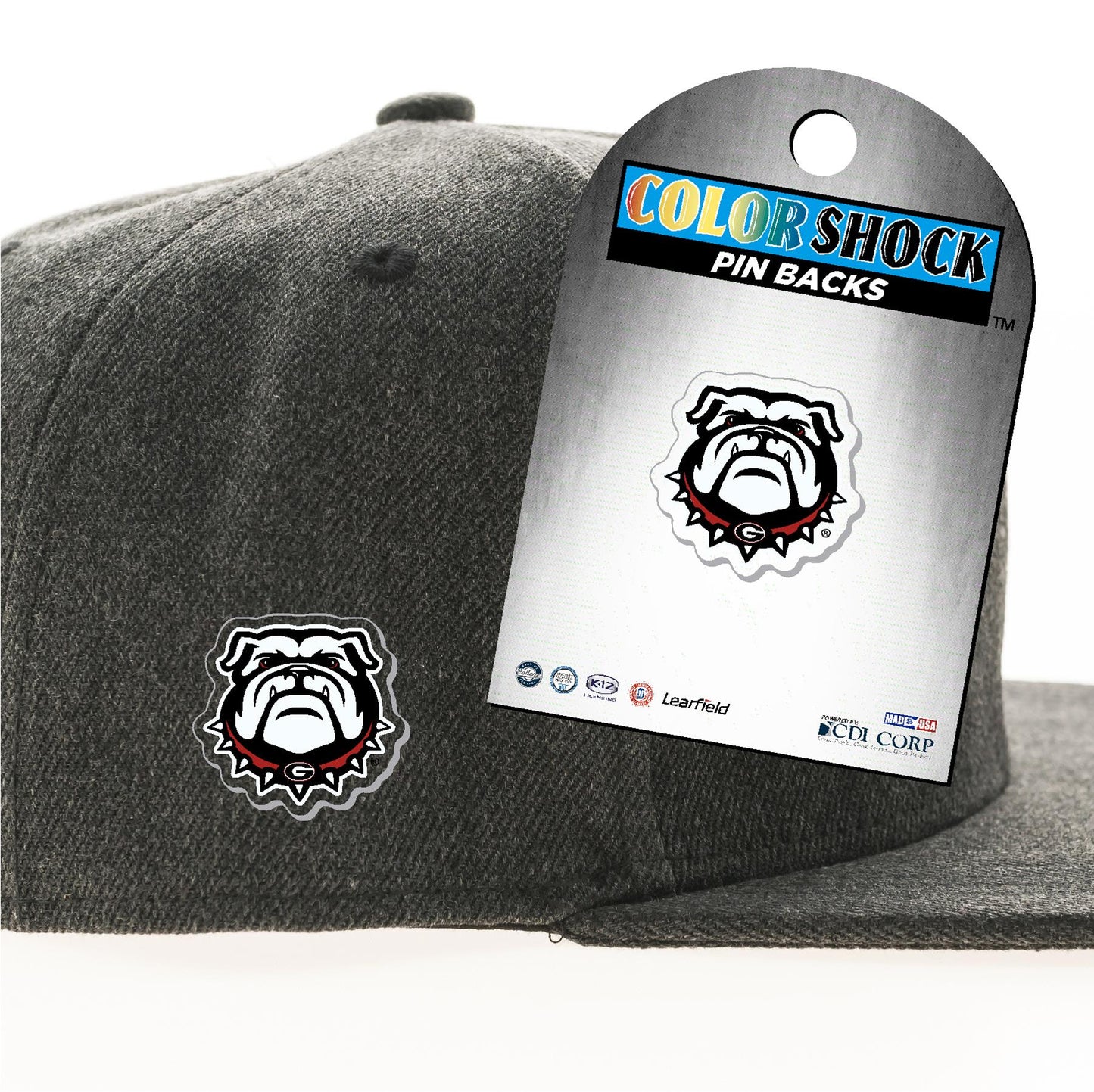 UGA Acrylic Pin Backs