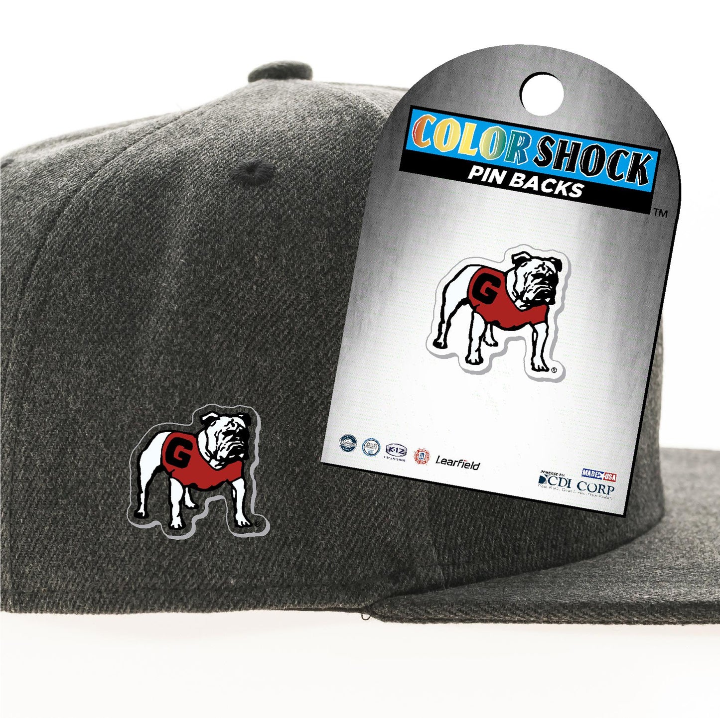 UGA Acrylic Pin Backs