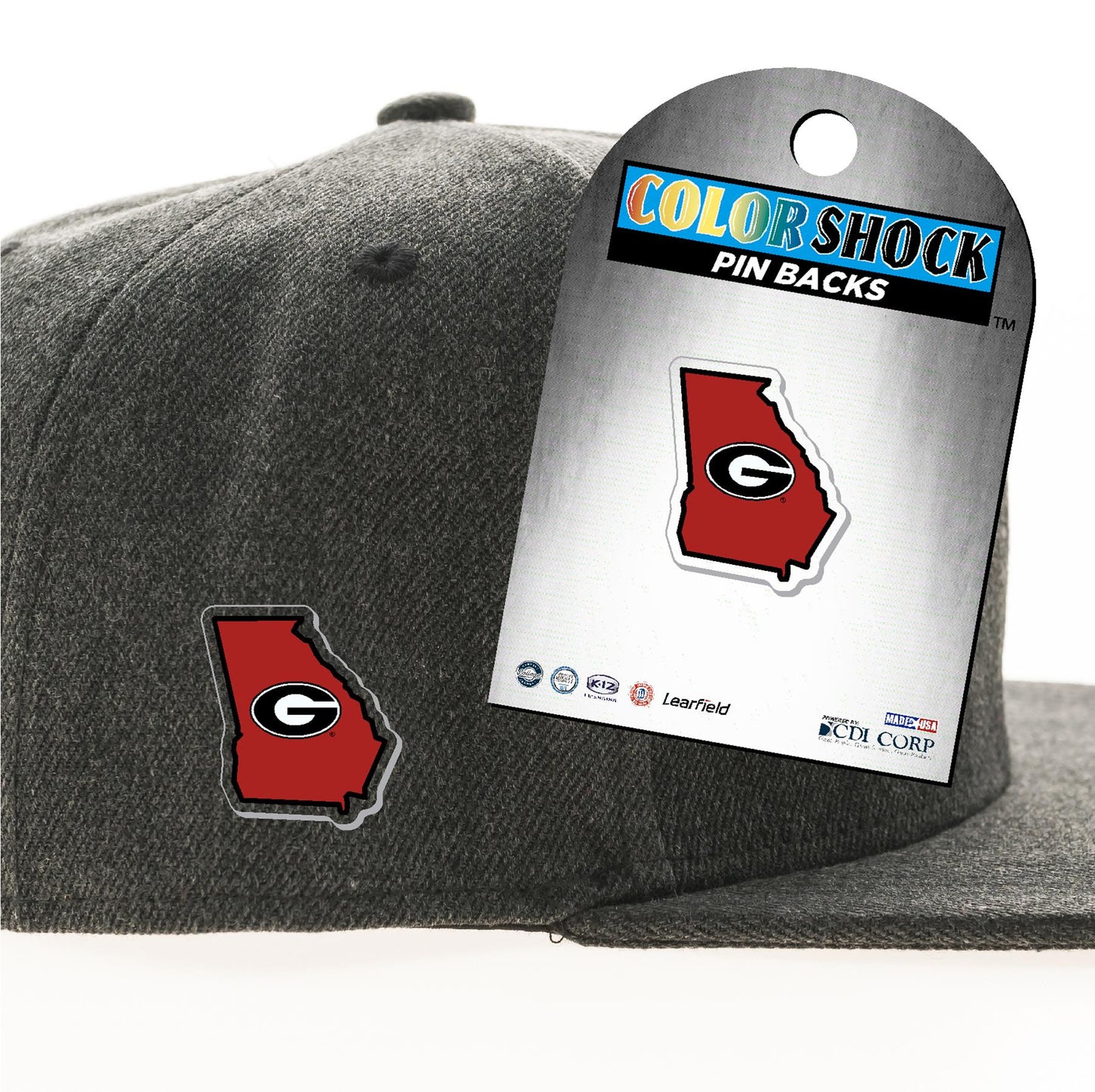 UGA Acrylic Pin Backs
