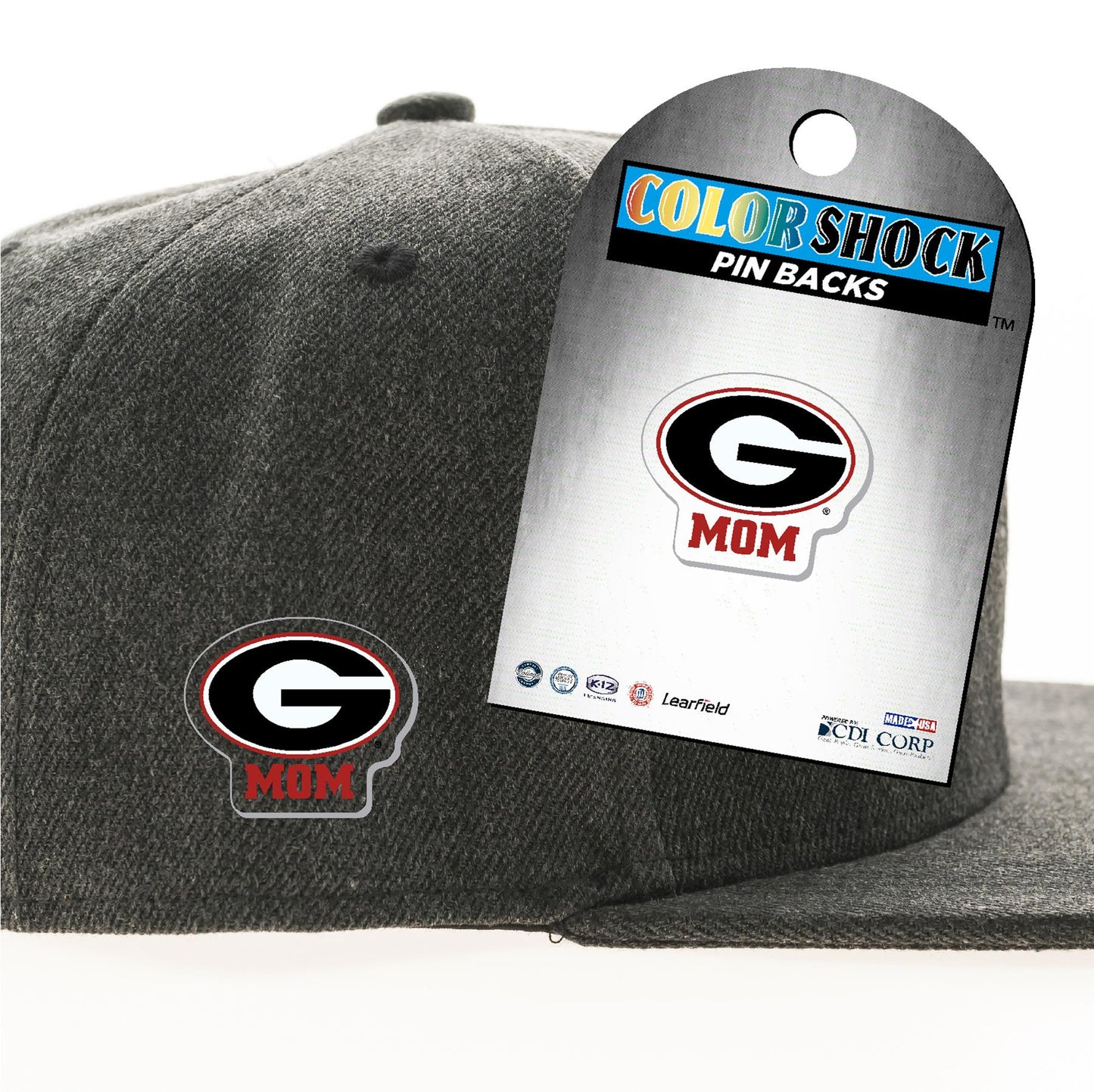 UGA Acrylic Pin Backs