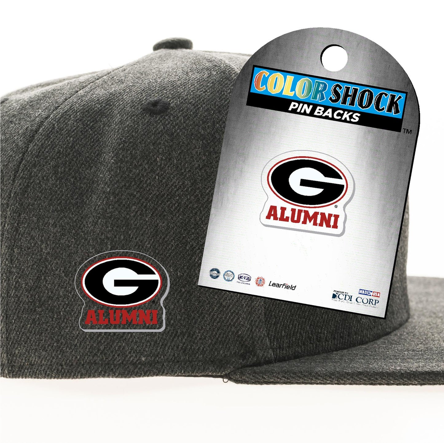 UGA Acrylic Pin Backs