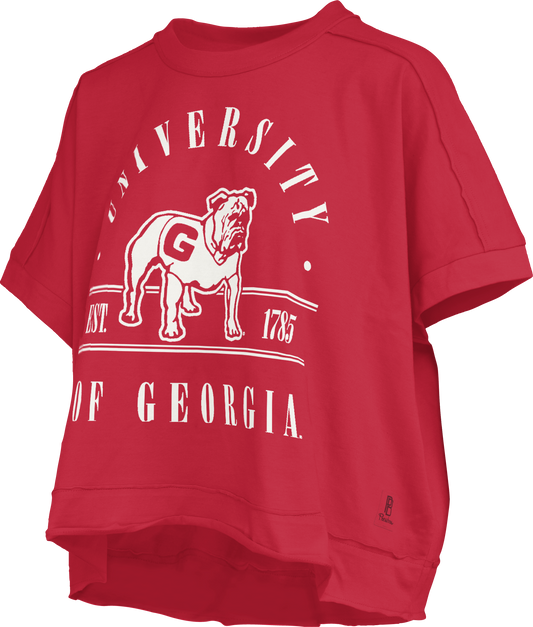 Georgia Bulldogs Pressbox Oversized Graphic Tee