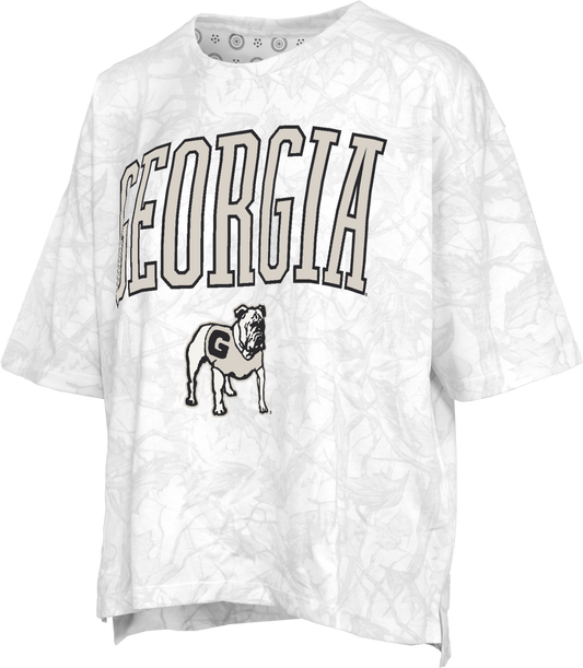 Georgia Pressbox Ladies Marble Wash Camo Oversized T-Shirt