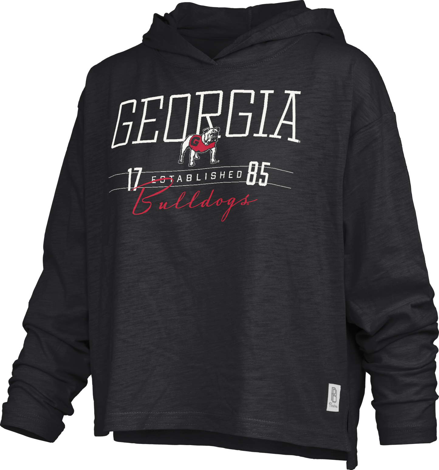 Georgia Pressbox Women's Castillo Slub Waist Length Long Sleeve Hooded T-Shirt