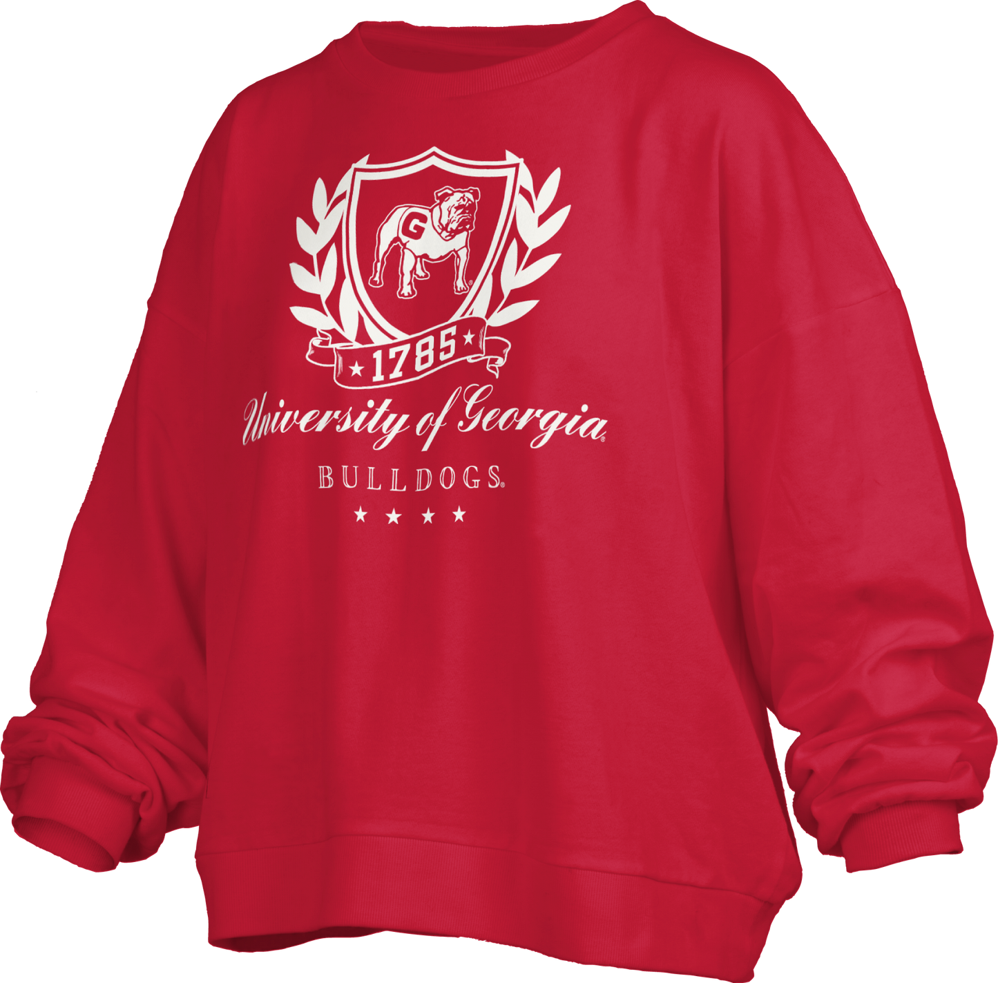 Georgia Ladies Big Aug Script Janice Oversized Pullover Sweatshirt