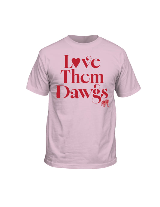 Love Them Dawgs Pink Tee