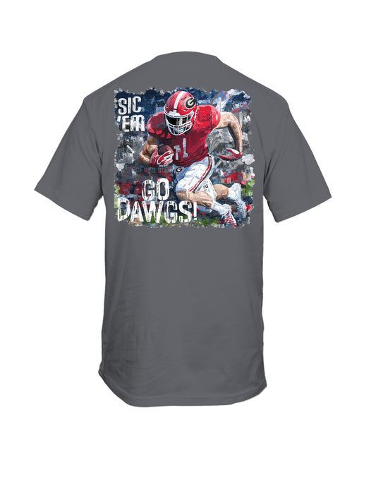 UGA Painted Player Tee