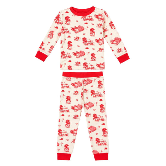 Bulldog Toile 2 Piece Bamboo Pajama Set