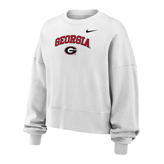 UGA Nike Youth Girls Boxy Crewneck Sweatshirt