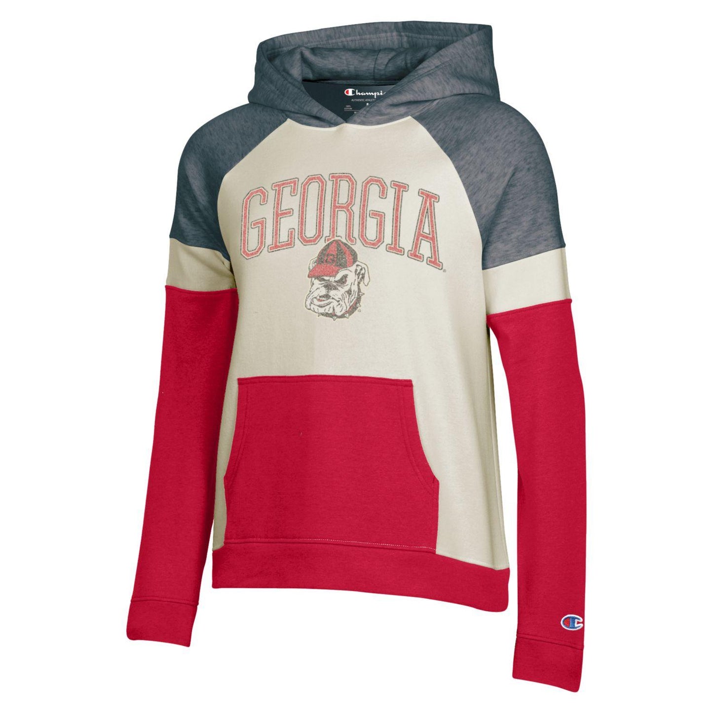 UGA Champion Ladies Color Block Hoodie