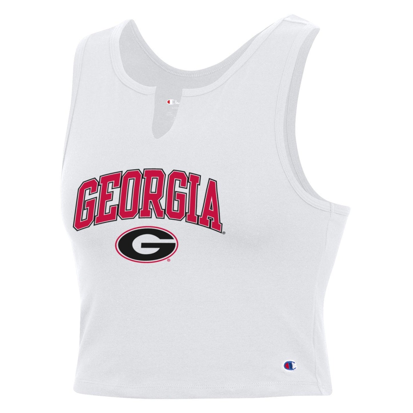 UGA Fitted Crop Tank Top