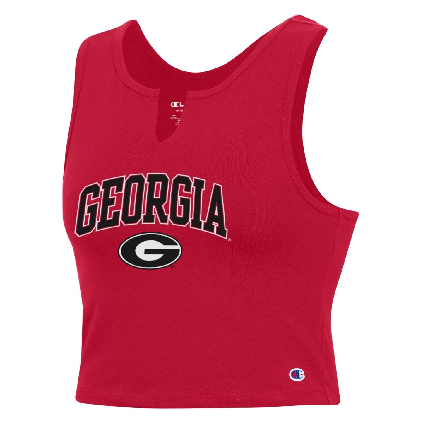 UGA Fitted Crop Tank Top