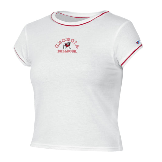 UGA Champion Ladies Cropped Contrast Stitch Tee