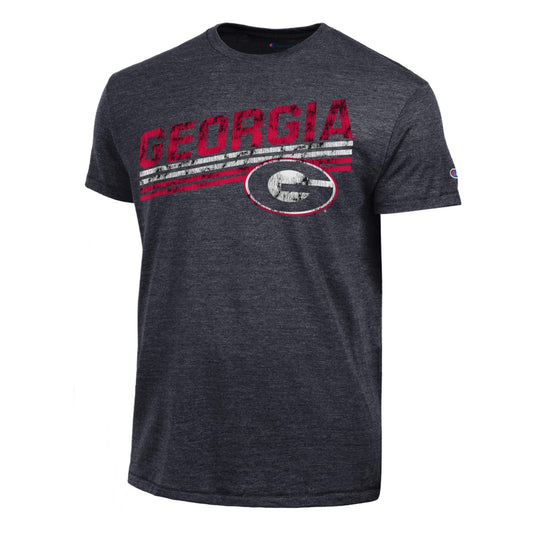 UGA Champion Slanted Georgia Tri-Blend Tee