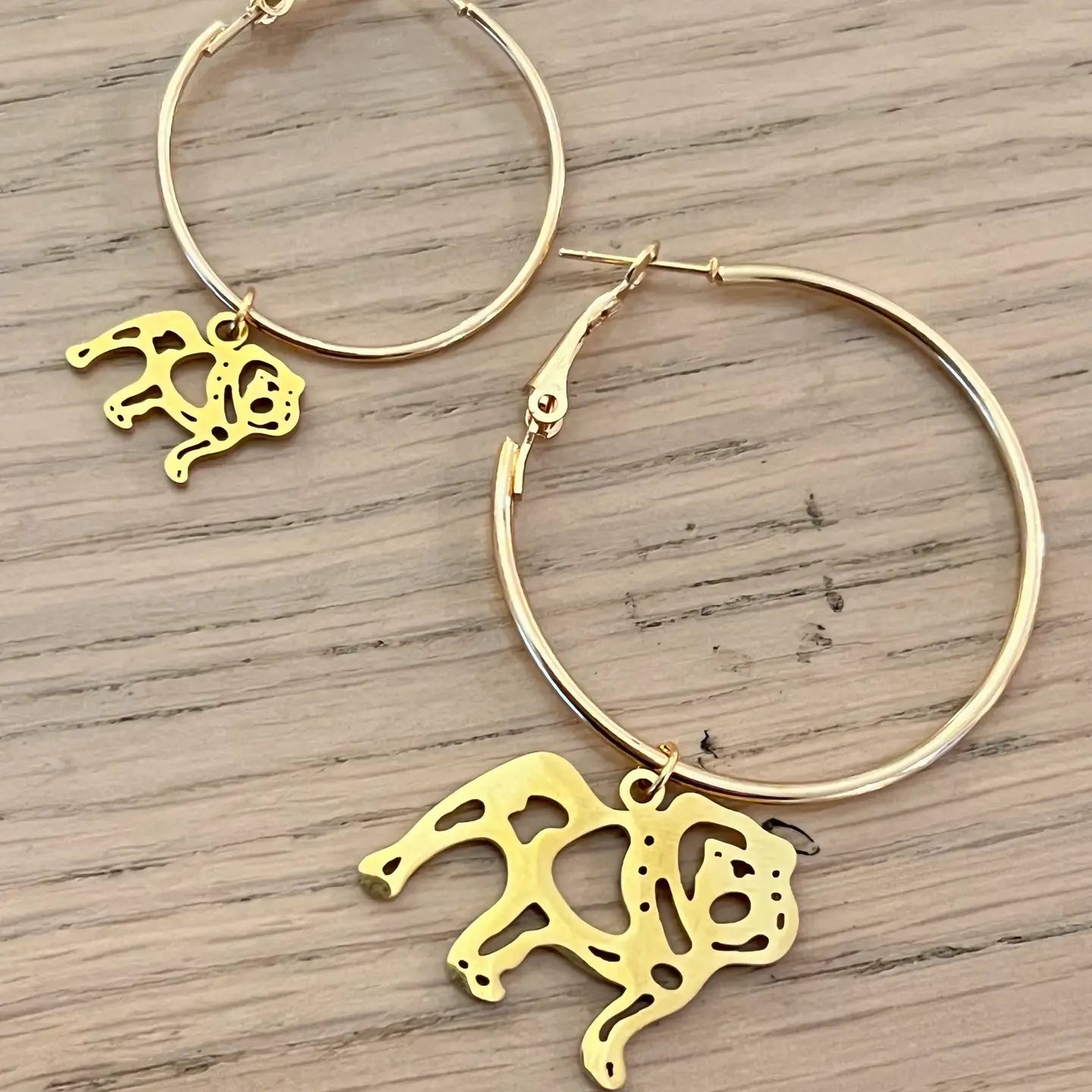 Bulldog Hoop Earrings