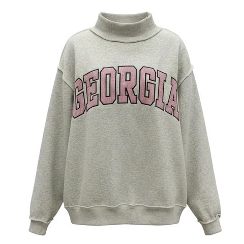 PRE-ORDER Georgia Seersucker Mockneck Sweatshirt