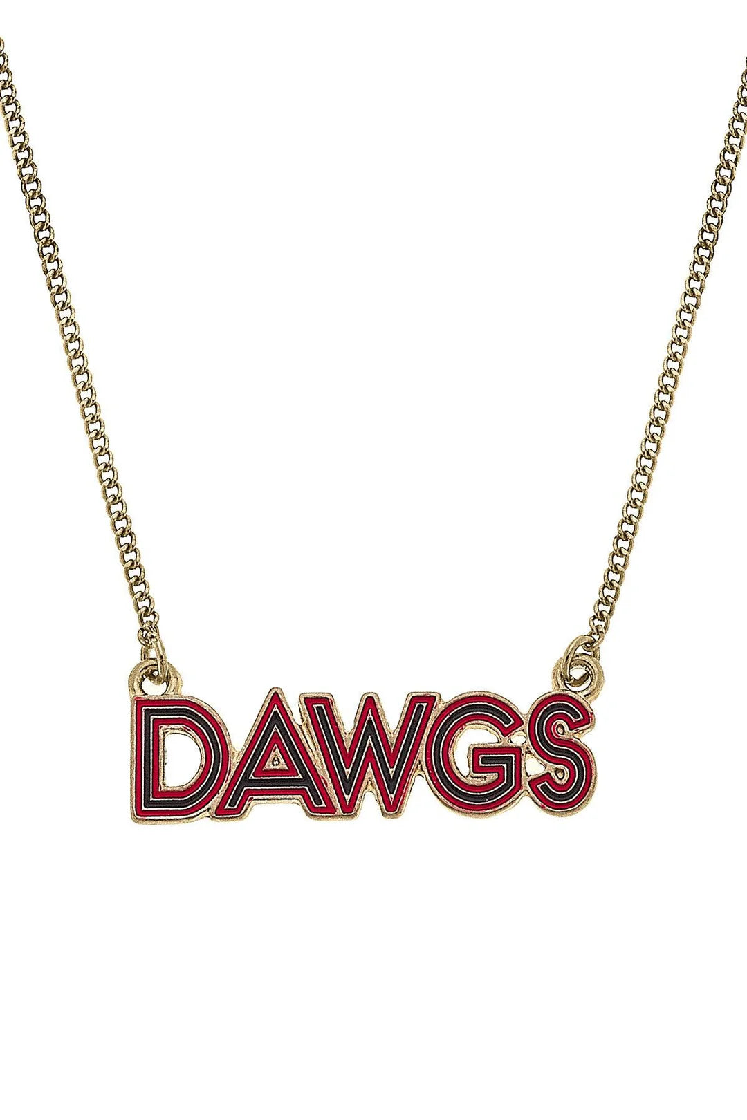 Georgia Bulldogs Outline Enamel Necklace