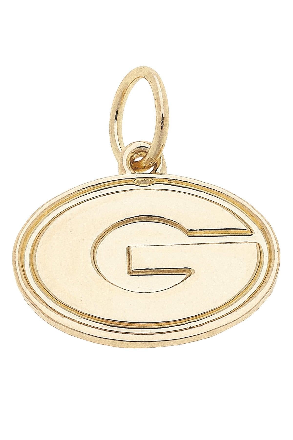 Georgia Bulldogs Shiny Gold Logo Charm