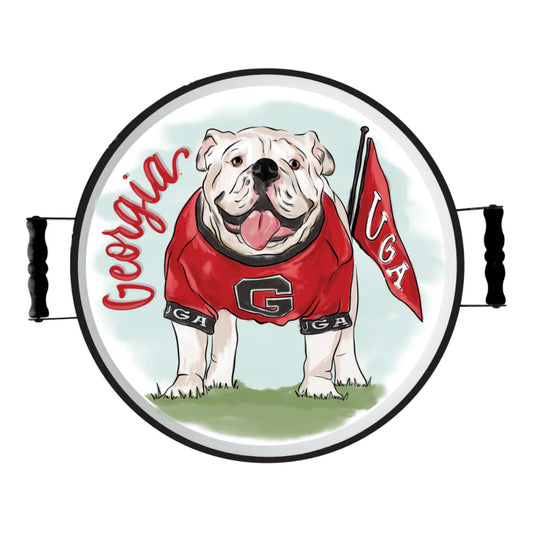 UGA Metal Bulldog Tray