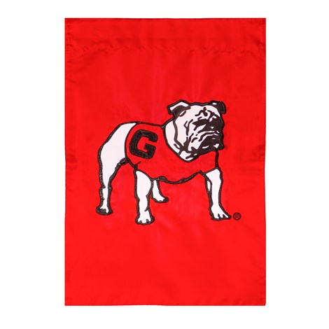 UGA Applique Garden Flag