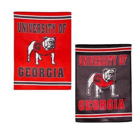 Georgia Standing Bulldog Suede Garden Flag