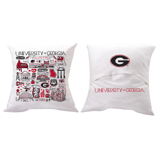 UGA Julia Gash Throw Pillow