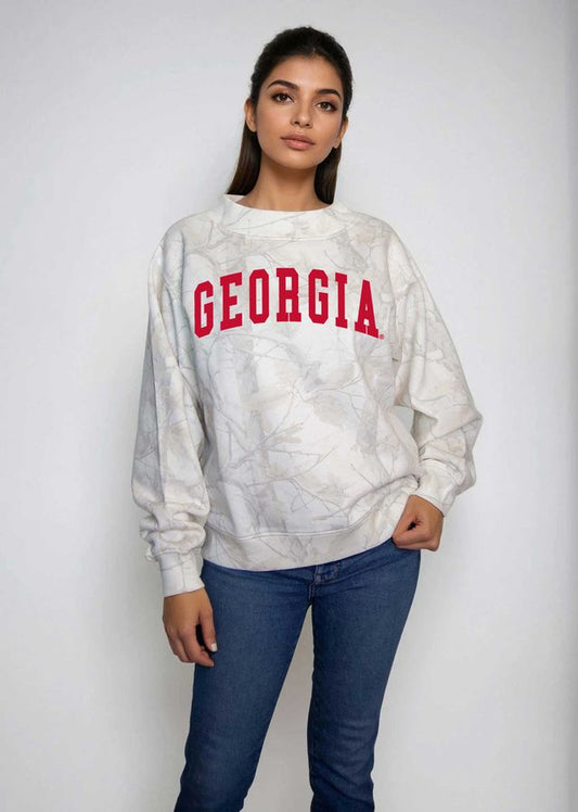 Georgia Faded Camo Oversized Mockneck