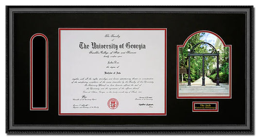 UGA Arch Diploma Frame with Tassel Space