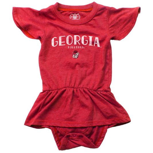 UGA Wes and Willy Ruffle Onesie