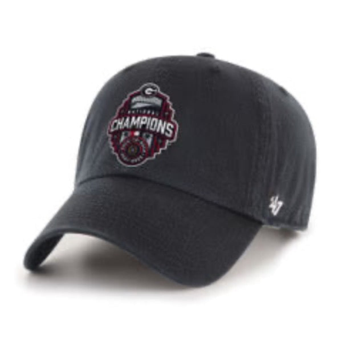 UGA 2022 National Champions 47 Brand Black Official Logo Cleanup Hat