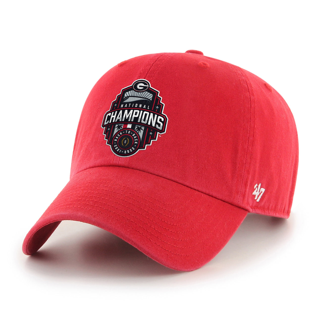 UGA 2022 National Champions 47 Brand Red Official Logo Cleanup Hat