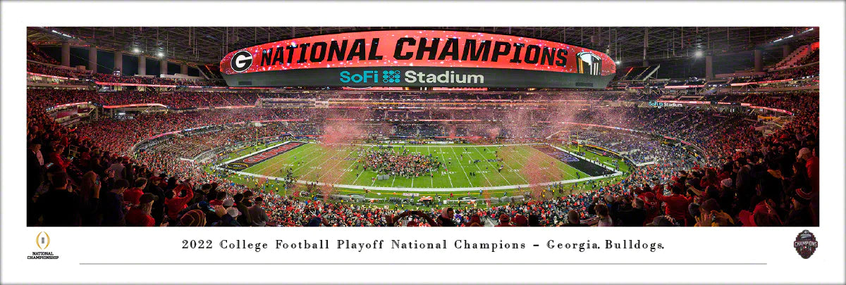 University of Georgia 2022 National Championship Unframed Panoramic Picture