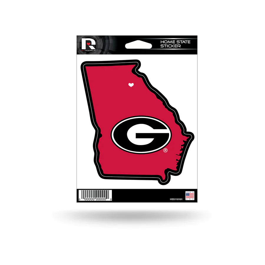 UGA Red Home State Decal