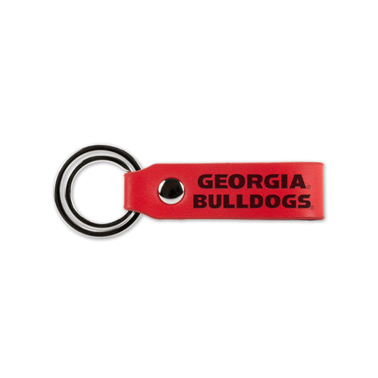 UGA Laser Engraved Silicone Red Keychain Strap